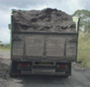 back of dump truck