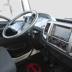 interior of truck cab